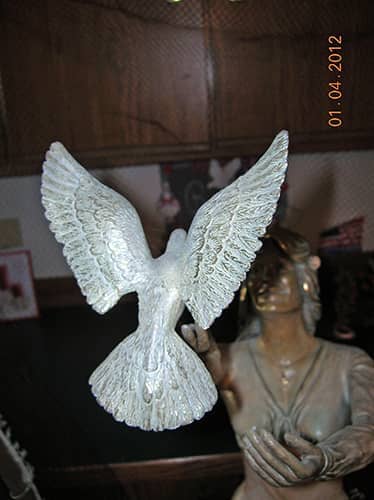 Portrait bronze sculptures. Peace Dove bronze sculpture