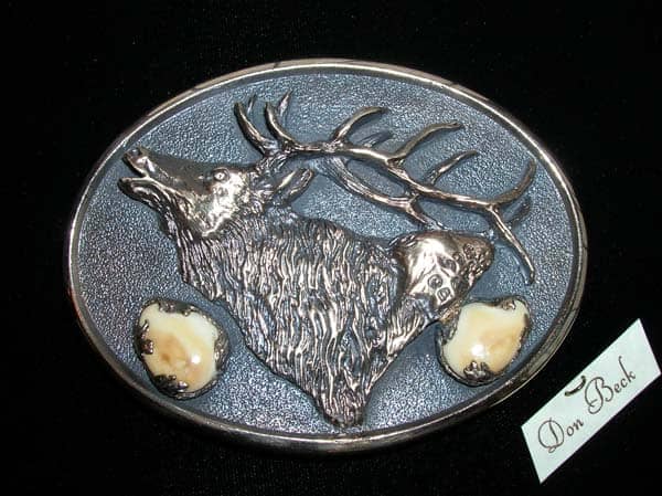 Wildlife belt buckles. Rocky Mountain Elk bronze belt buckle | www.donbeckbronzes.com