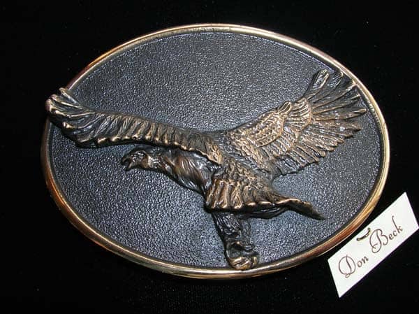 Wildlife belt buckles. American Bald Eagle bronze sculpture | www.donbeckbronzes.com