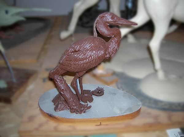 Wildlife bronze sculptures. Great Blue Heron bronze sculpture | www.donbeckbronzes.com