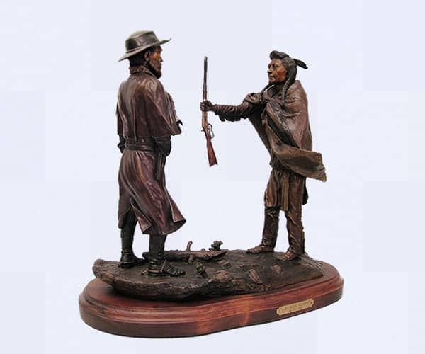 Historic bronze sculptures. Chief Joseph bronze sculpture