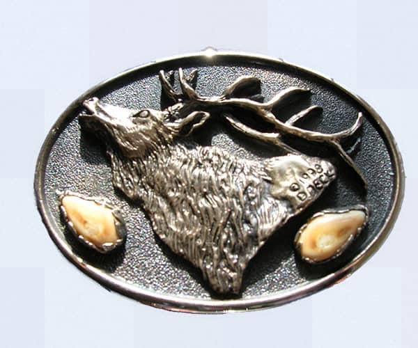 Wildlife belt buckles. Rocky Mountain Elk bronze belt buckle | www.donbeckbronzes.com