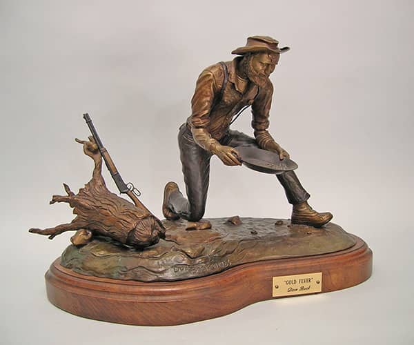 Historic bronze sculptures. Gold prospector bronze sculpture | www.donbeckbronzes.com