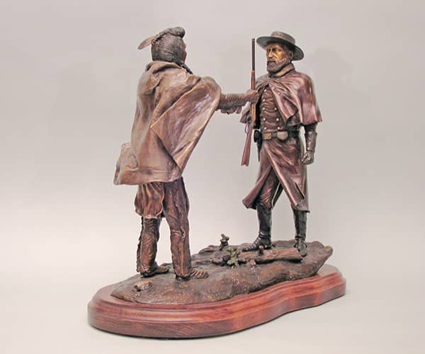 Historic bronze sculptures. Chief Joseph and General O. Howard U.S. Cavalry bronze sculpture | www.donbeckbronzes.com