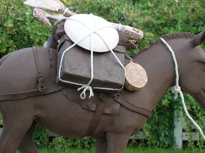 Historic bronze sculptures. Gold prosector's burrow bronze sculpture | www.donbeckbronzes.com